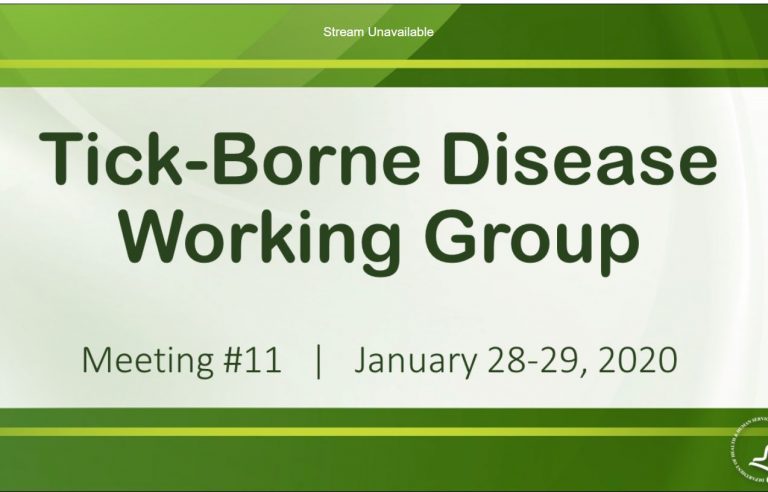 January 28 meeting of Tick-Borne Disease Working Group, in live tweets