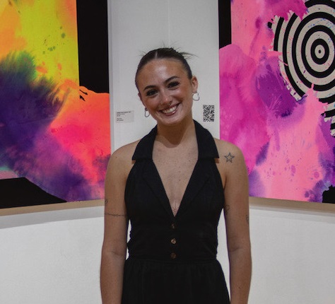 Her paintings focus on her personal experience with Lyme disease